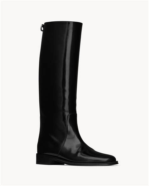 hunter boots ysl|HUNT boots in glazed leather .